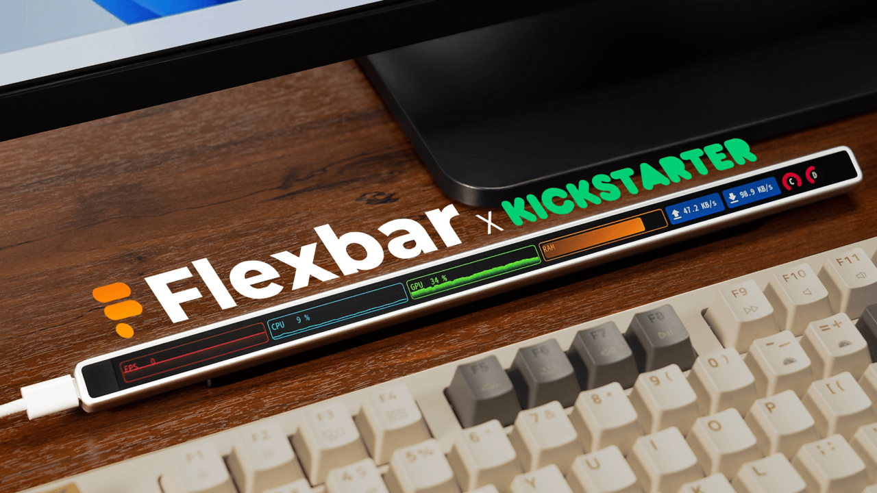 OLED 触摸条显示屏“Flexbar”是 MacBook Pro 触摸条的独立版本，于 12 月在 Kickstarter 上发起了众筹活动。