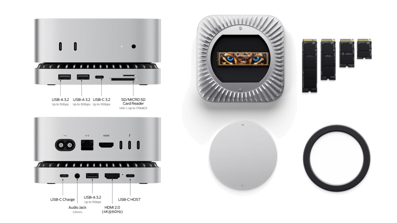 RayCue 在“RayCue New Type-C Stand &amp; Hub with NVMe/ M.2 SATA SSD”支架中推出了包含 SSD 的型号，适用于配备 USB-A/