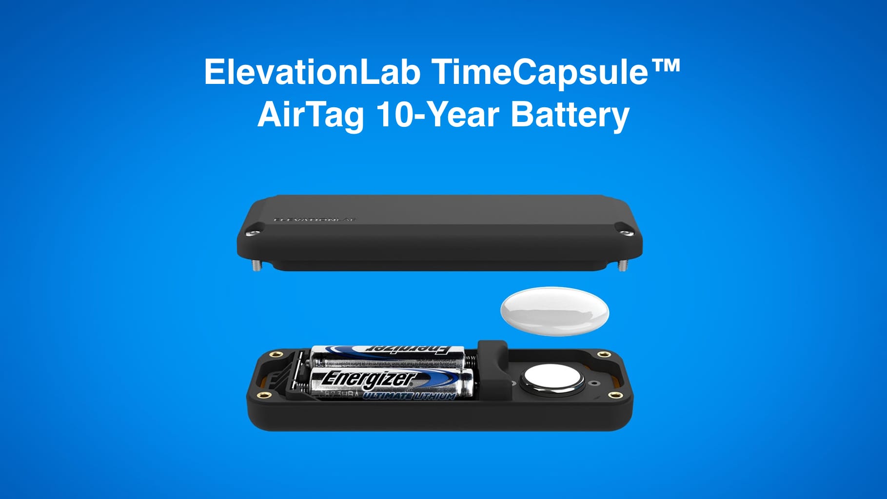 ElevationLab 发布了“TimeCapsule AirTag 10 年电池盒”，该电池盒可让 AirTag 在使用两节 AA 电池时可持续使用长达 10 年。