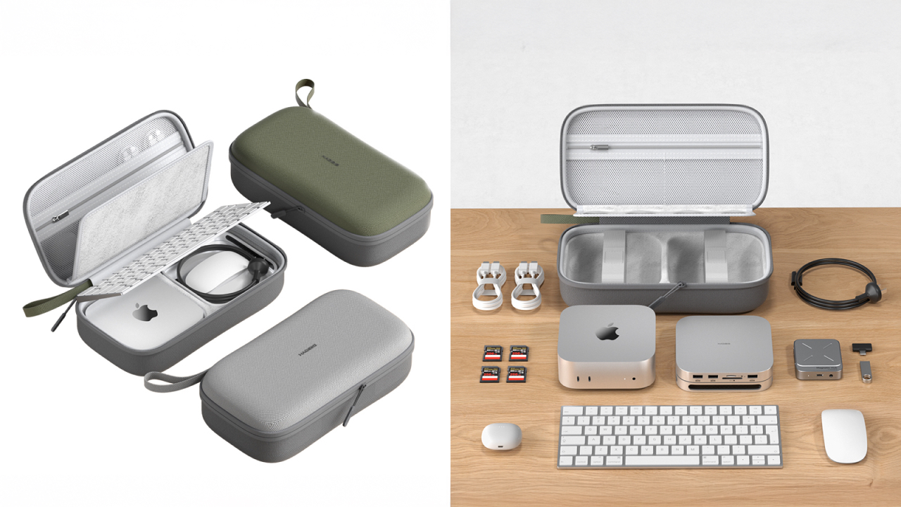 可存放和携带 Mac mini (2024) 以及键盘和鼠标等配件的旅行箱“Hagibis Electronics Organizer for Mac mini M4”现已上市。