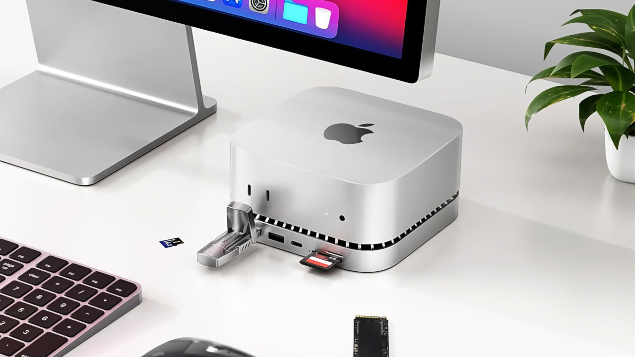 “带有SSD外壳的Raycue Mac Mini M4 Stant＆Hub”是一个USB-C集线器，可让您添加USB-A/