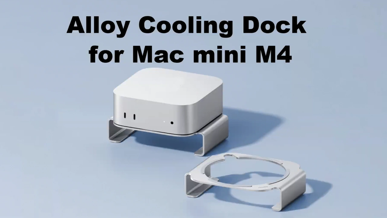 铝制支架“ Hagibis Desktop for Mac Mini M4”在Mac Mini（2024）下创建一个空间，改善了气流，并使按下电源按钮更容易在日本发布。