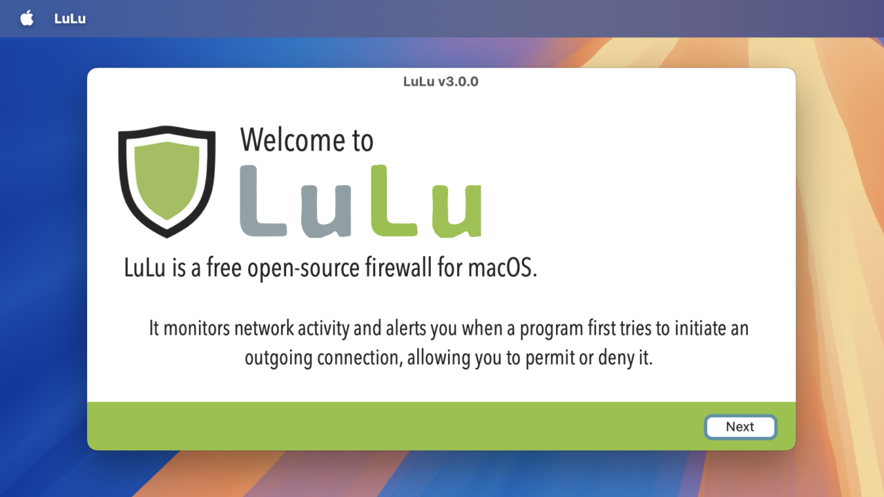 Objective-See 发布开源 Mac 防火墙应用程序“LuLu v3.0”。