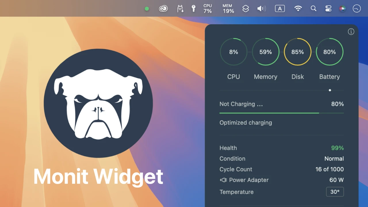 Monit Widget是基于Linux服务器系统监视器MONIT开发的Mac系统监视器，大约四年来首次更新，现在兼容macOS 14 Sonoma及更高版本。