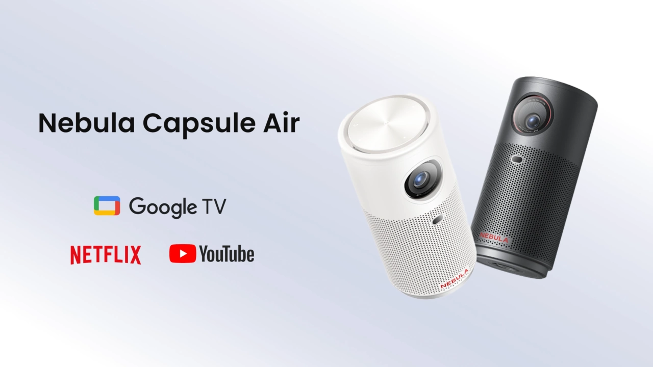 Anker Japan发布了世界上最小的Google TV移动投影仪“ Nebula Capsule Air”，重约650克。