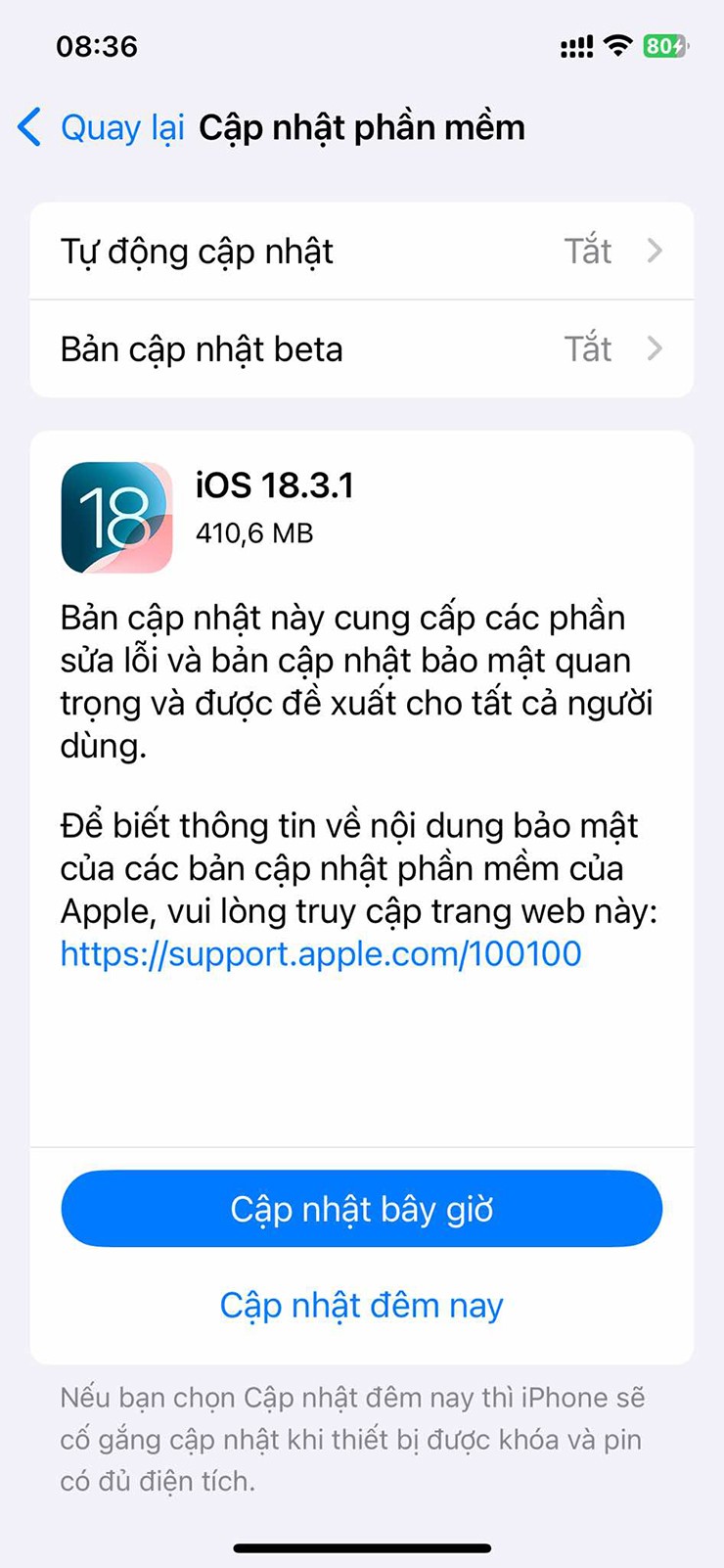 苹果解释了为什么用户需要立即更新iOS 18.3.1