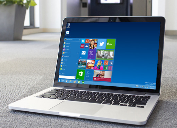 MacBook（Pro、Retina、Air）上的 Windows 10 安装程序